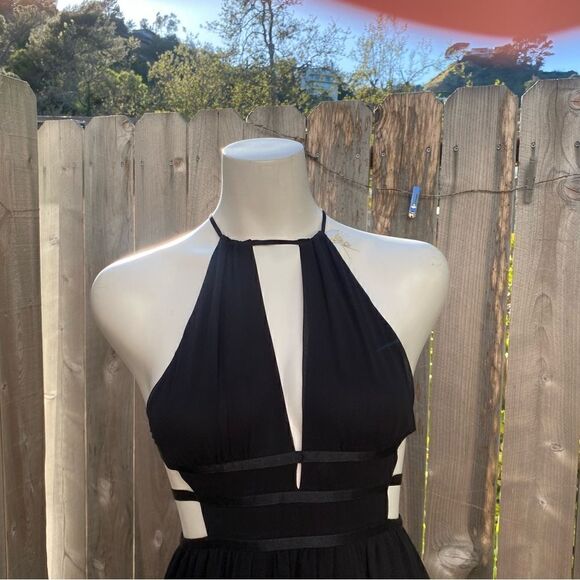 Express Black Cutout Maxi Dress Gown size XS - Picture 15 of 16